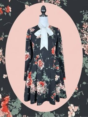 Unique Vintage Smak Parlour Retro Mod Grandmacore Multicolor Floral Dress M